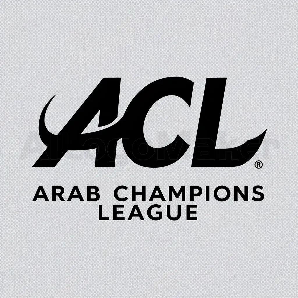 a logo design,with the text "arab Champions league ", main symbol:ACL,Moderate,be used in Sports Fitness industry,clear background