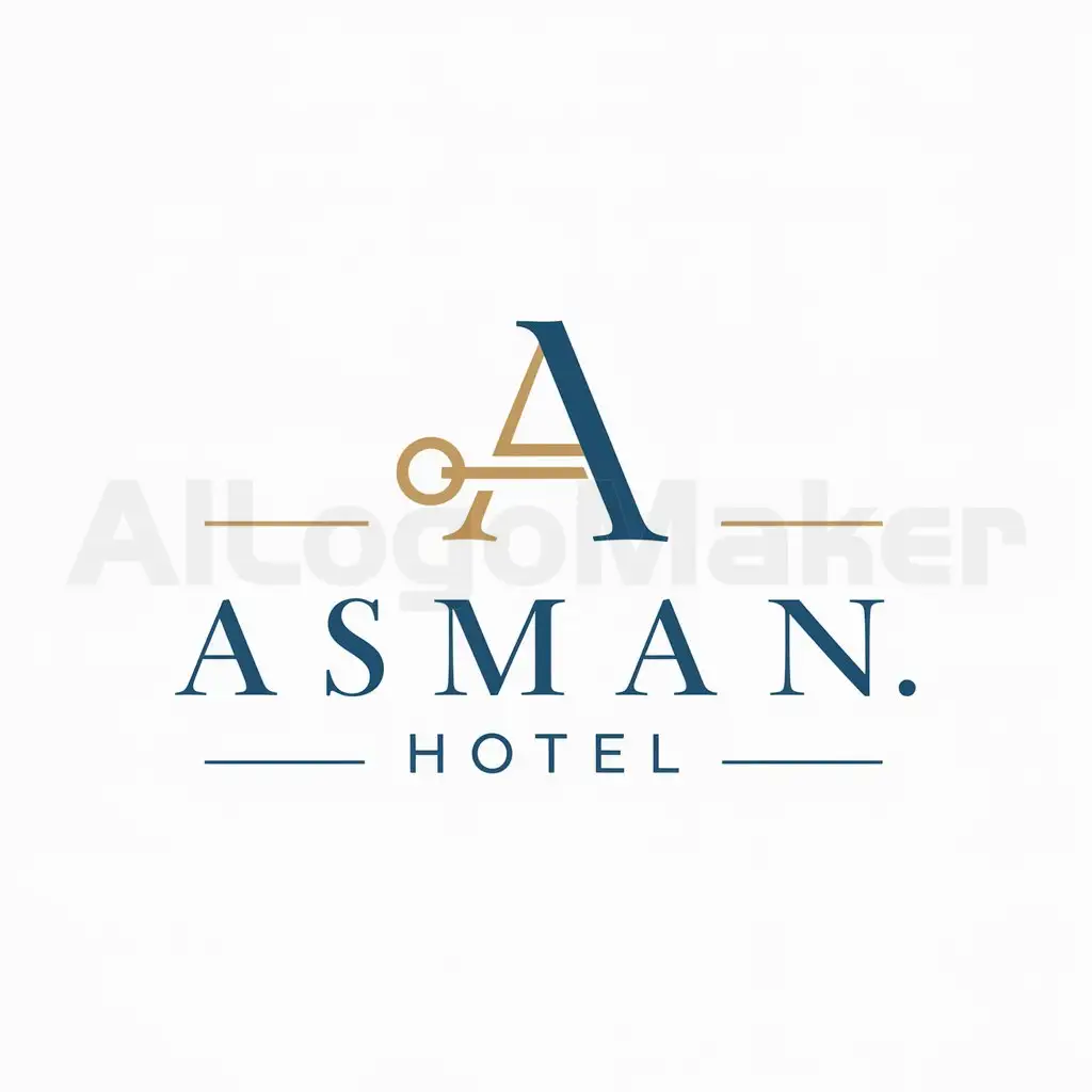 a logo design,with the text "Asman.hotel", main symbol:A,Moderate,be used in Travel industry,clear background