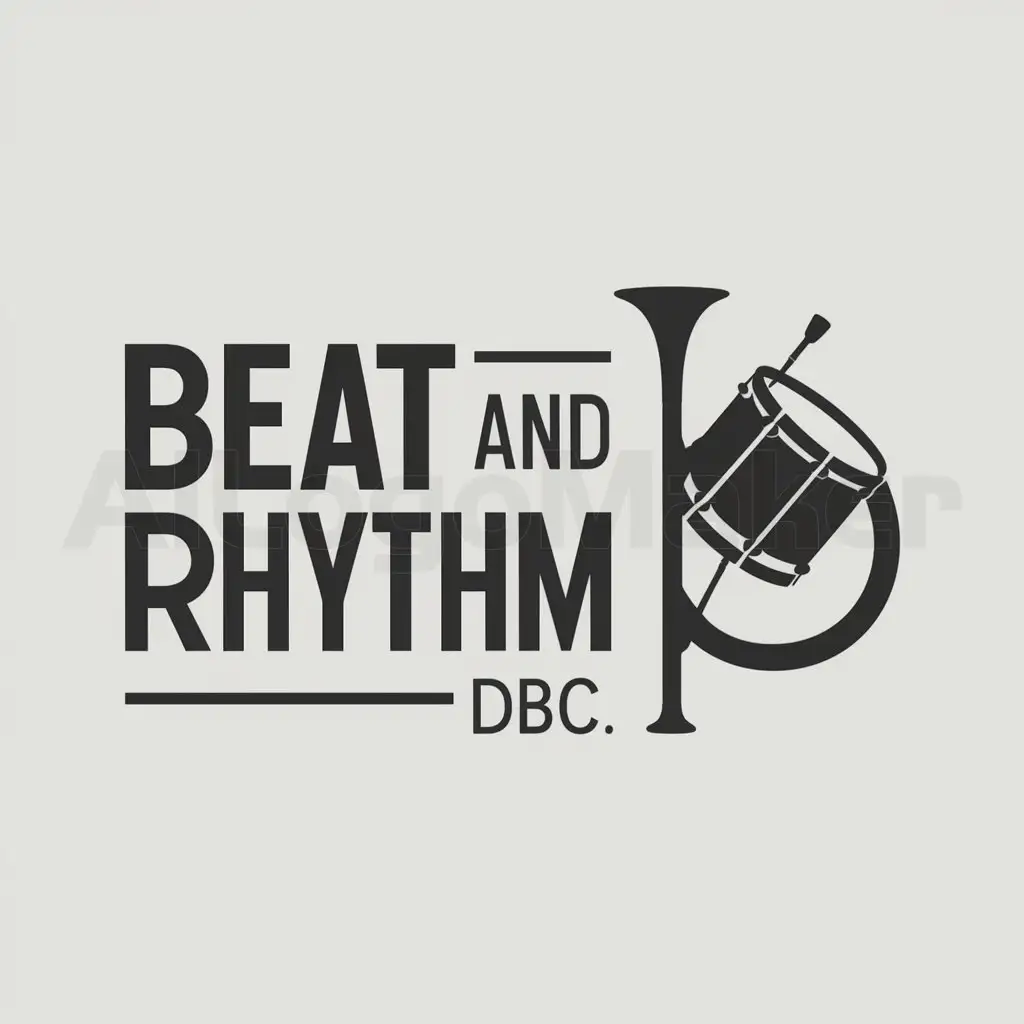 LOGO-Design-For-Beat-and-Rhythm-DBC-Drum-and-Bugle-Symbol-with-a-Moderate-Touch