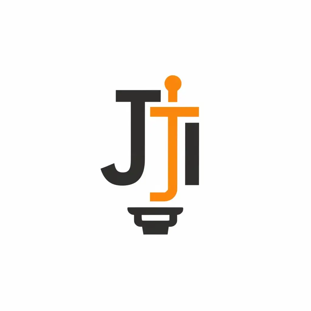 a logo design,with the text """"
JTI
"""", main symbol:light, electric,Moderate,be used in Ligting industry,clear background