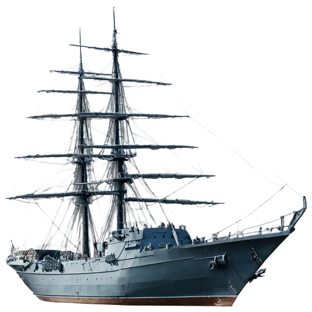 Ship-Frigate-PNG-Side-View-of-Majestic-Naval-Vessel