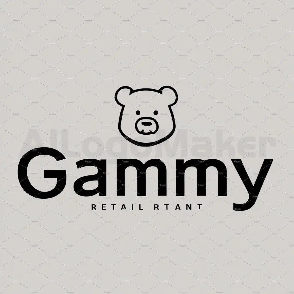 a logo design,with the text "Gammy", main symbol:Bear,Moderate,be used in Retail industry,clear background