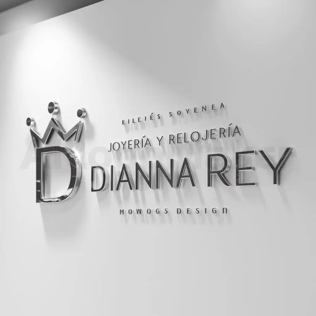 a logo design,with the text "JOYERIA Y RELOJERIA DIANNA REY", main symbol:CORONA,Moderate,be used in JOYERIA industry,clear background