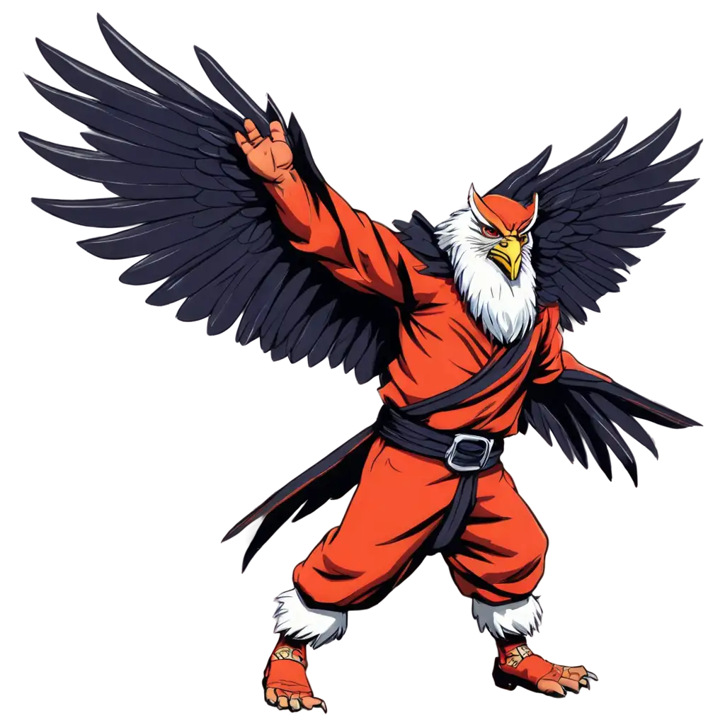 Cartoon-Style-Strong-Tengu-PNG-Enhance-Your-Online-Presence-with-Dynamic-Character-Art
