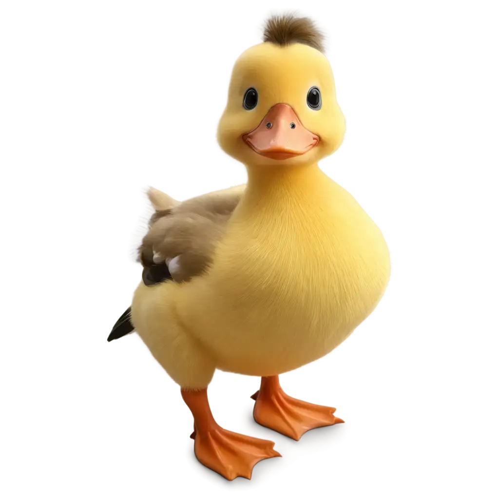 YELLOW DUCK CARTOON REALISTIC