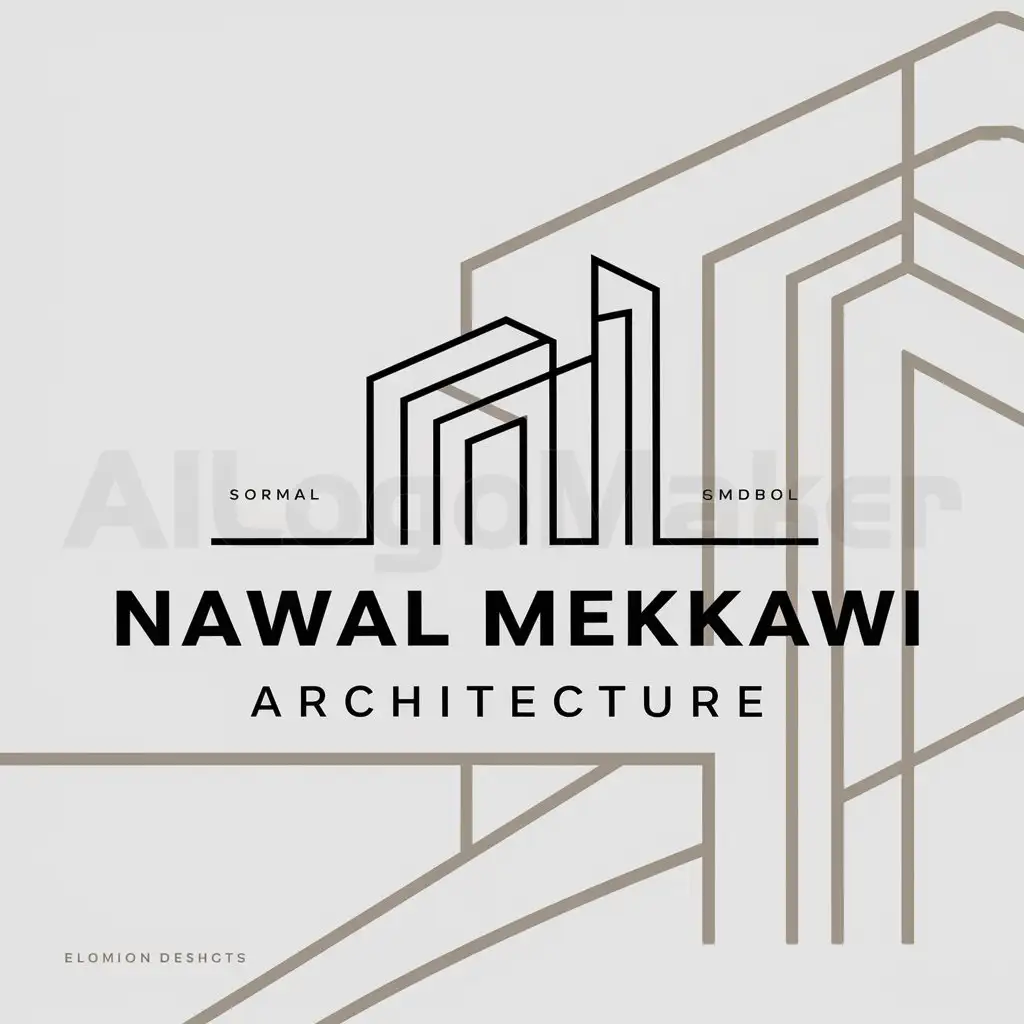 a logo design,with the text "NAWAL MEKKAWI", main symbol:ARCHITECT,Moderate,be used in Construction industry,clear background