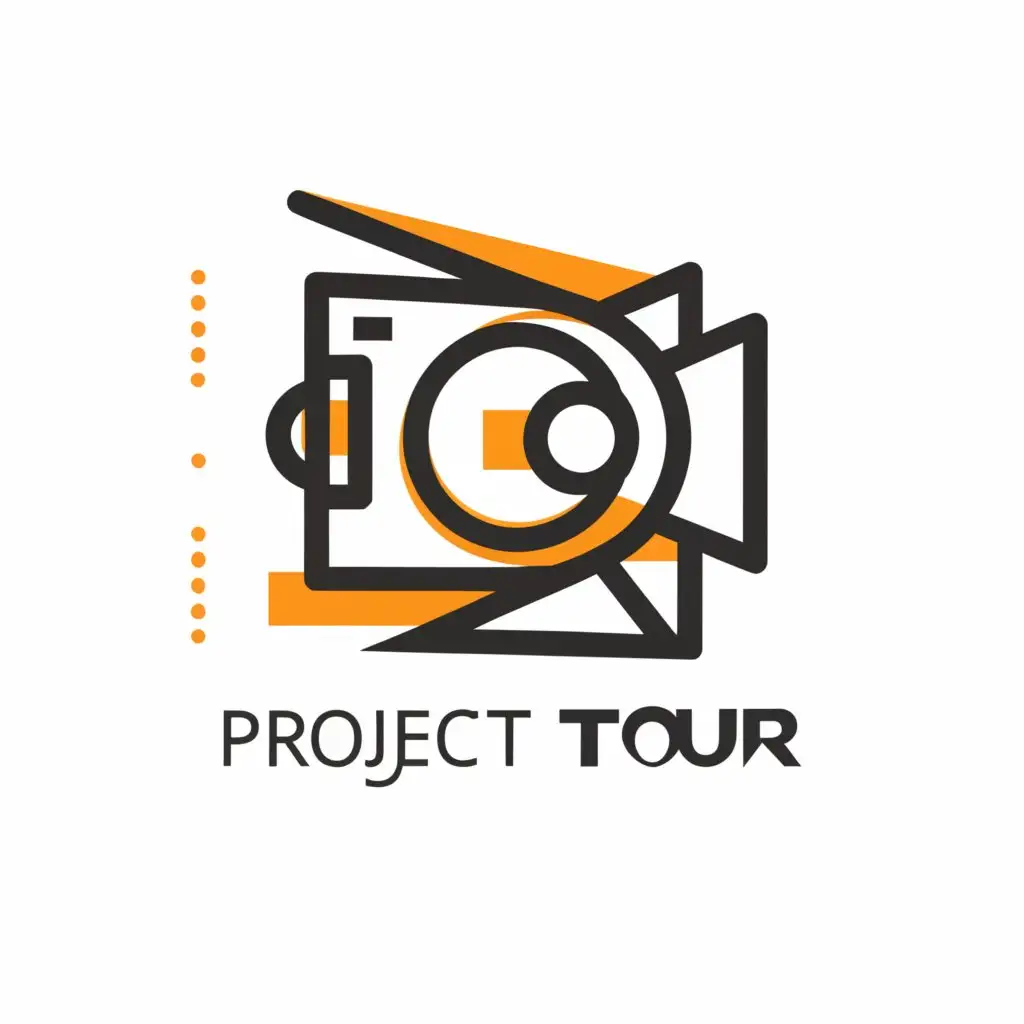 a logo design,with the text "Project Tour", main symbol:Camera video,Moderate,clear background