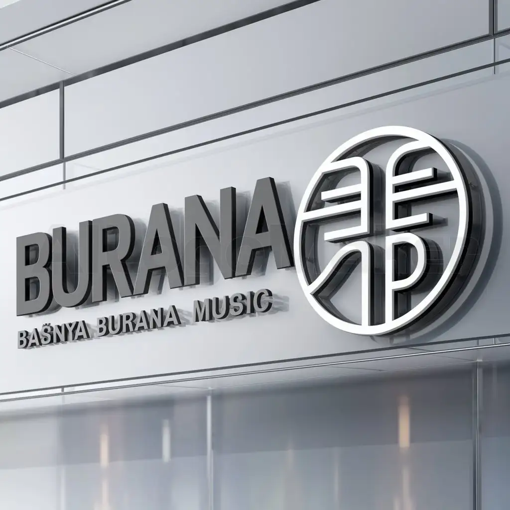 a logo design,with the text "Burana", main symbol:bašnya burana,complex,be used in music industry,clear background