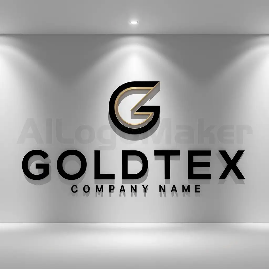 a logo design,with the text "goldtex", main symbol:goldtex,Moderate,clear background