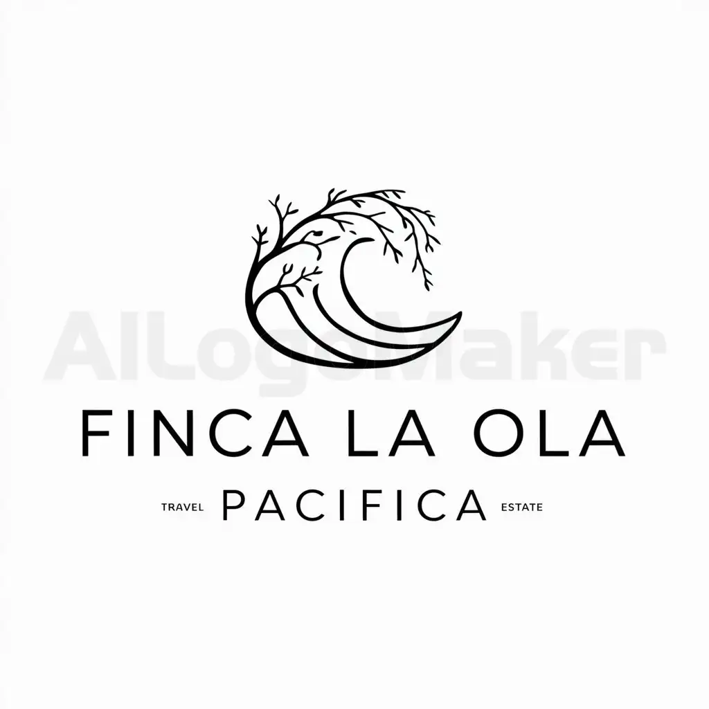 LOGO-Design-For-Finca-La-Ola-Pacifica-Minimalistic-Wave-Symbol-from-Natural-Branches-for-Travel-Industry