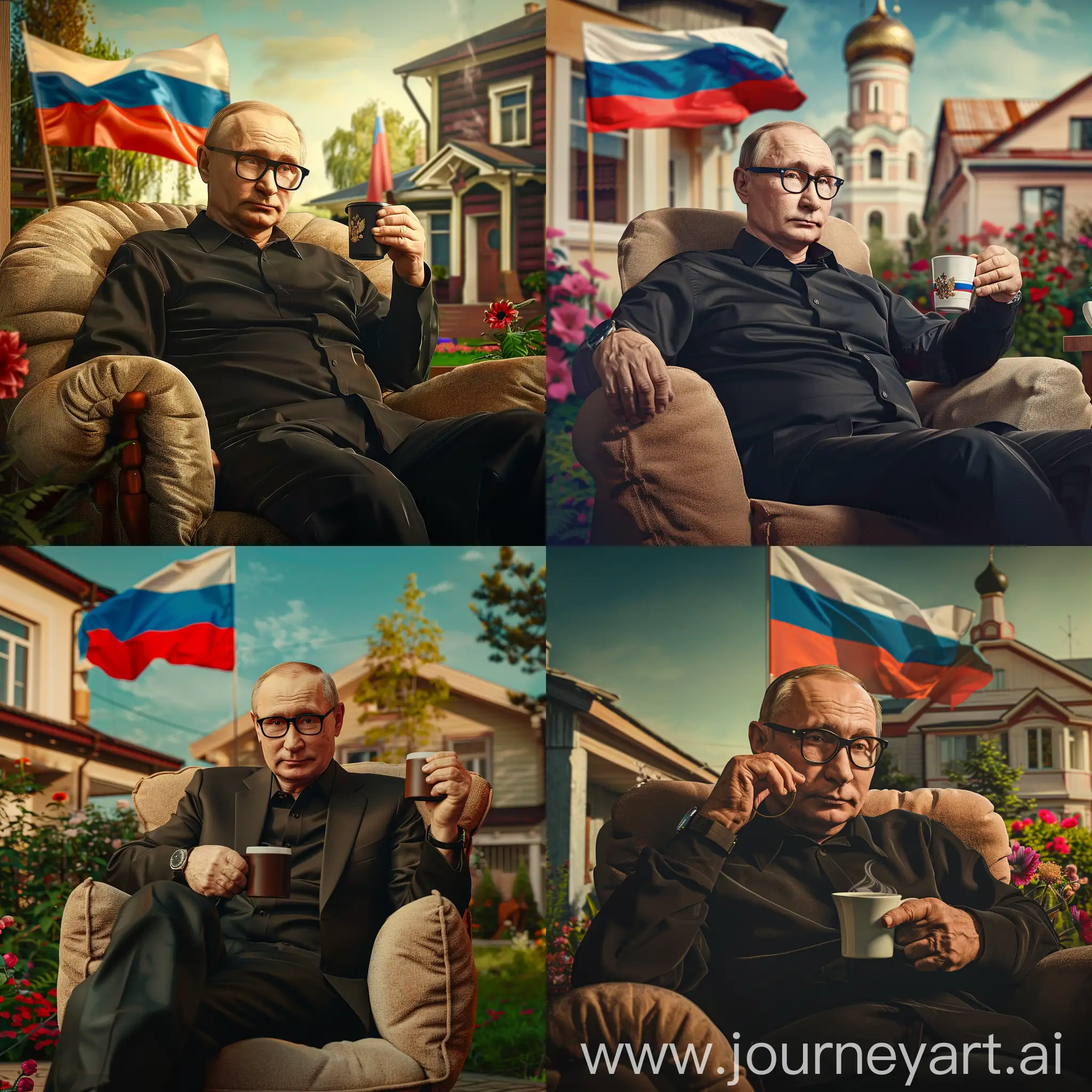 Russian-President-Vladimir-Putin-Enjoying-Coffee-in-Cozy-Home-Setting