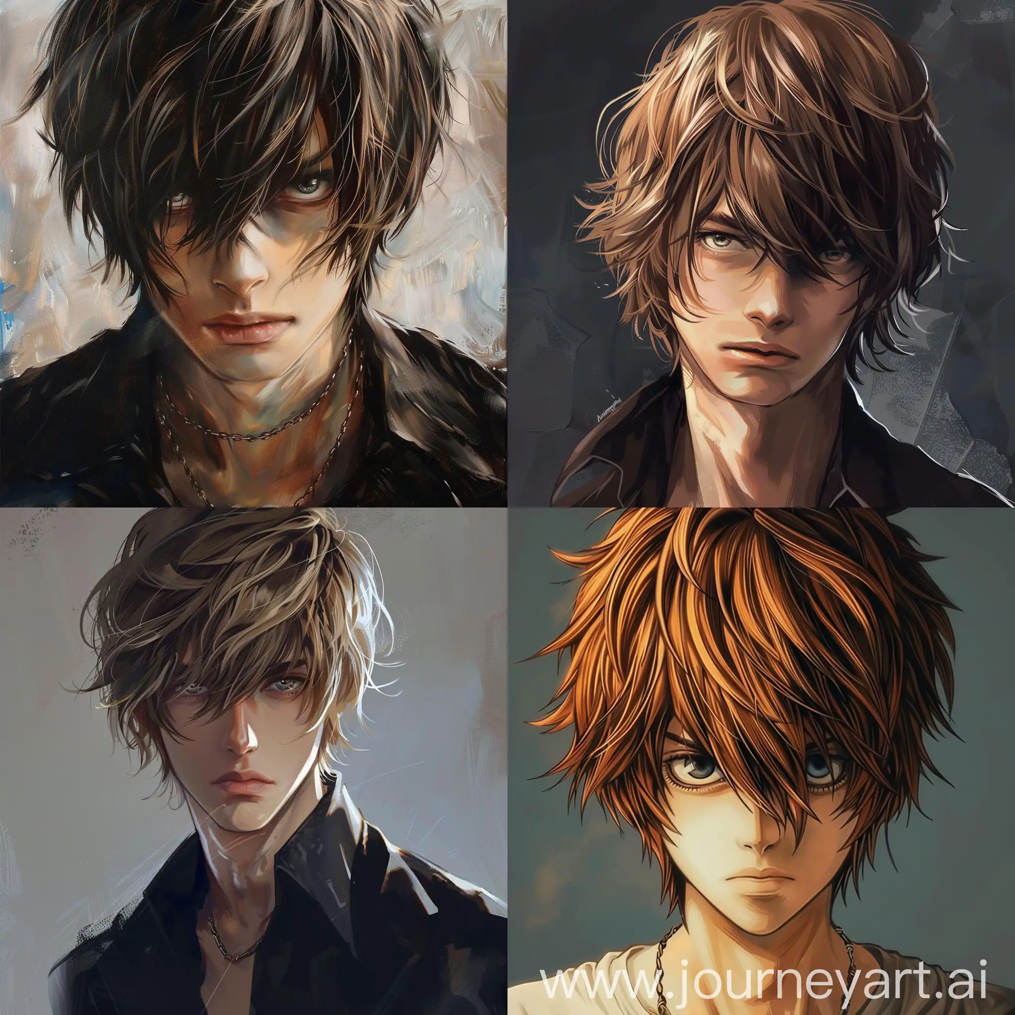 Anime-Style-Portraits-of-Light-Yagami-Intense-Character-Depiction