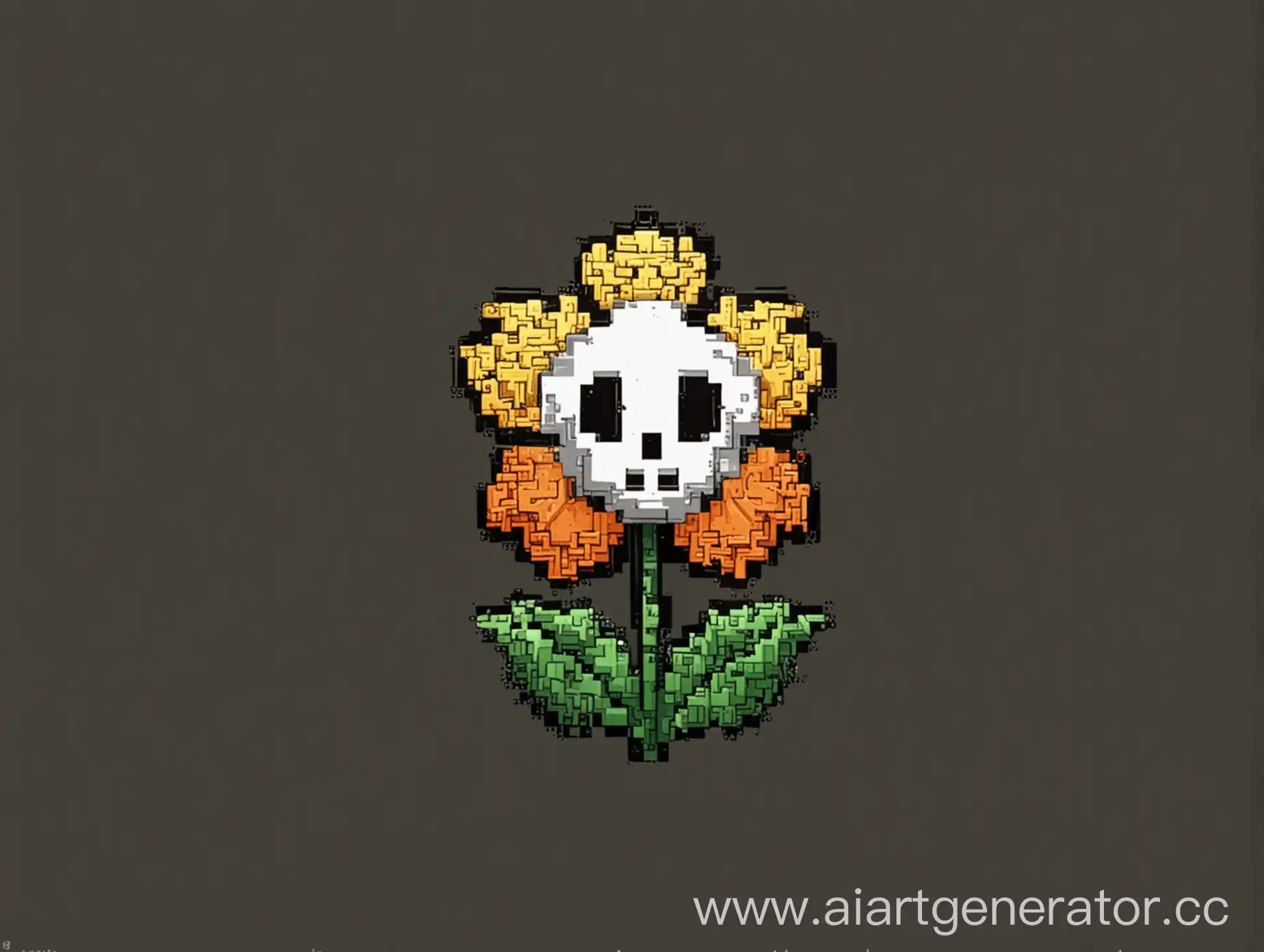 Undertale-ACUTRUS-Flower-Pixel-Art-8Bit-Retro-Video-Game-Style