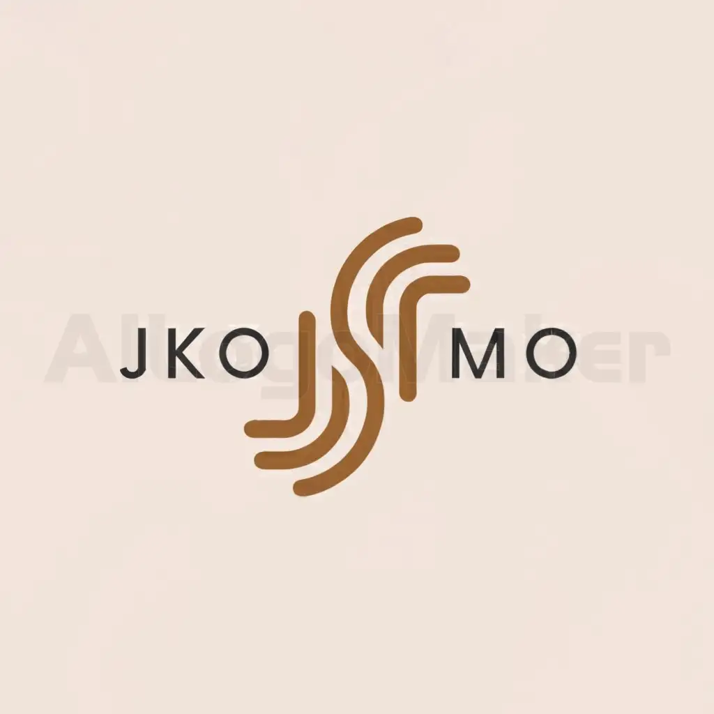 a logo design,with the text "jkomo", main symbol:the main character of the letter,Moderate,clear background