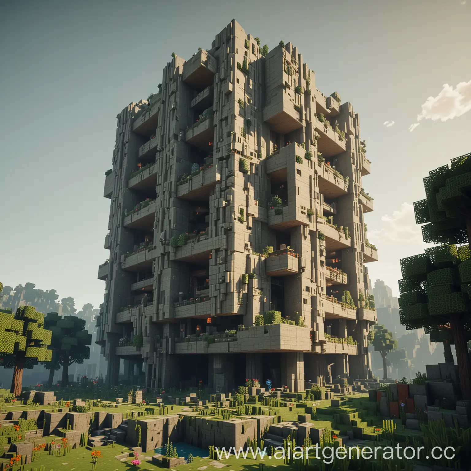 Minecraft-Brutalist-Architecture-Immersive-4K-Landscape