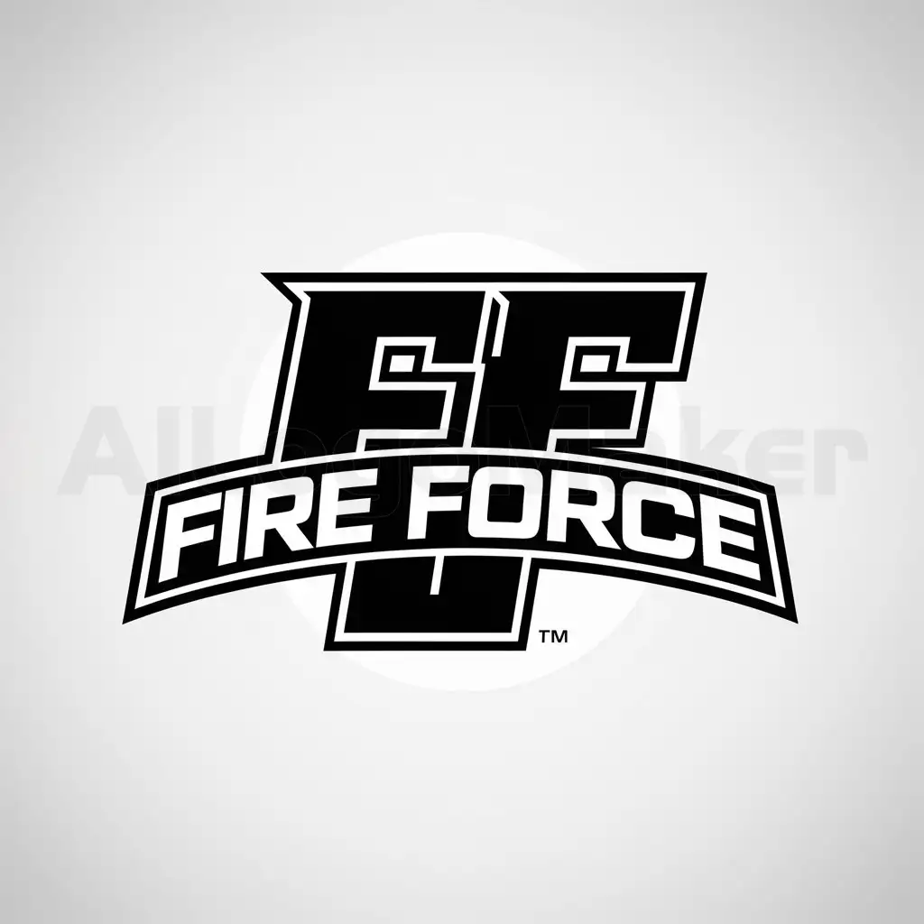 a logo design,with the text "FF", main symbol:Fire Force,Moderate,be used in Sports Fitness industry,clear background