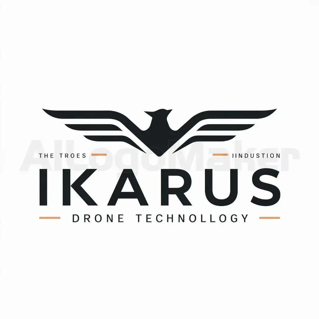 a logo design,with the text "i want to design a logo for a drone company IKARUS", main symbol:IKARUS,Moderate,be used in Others industry,clear background