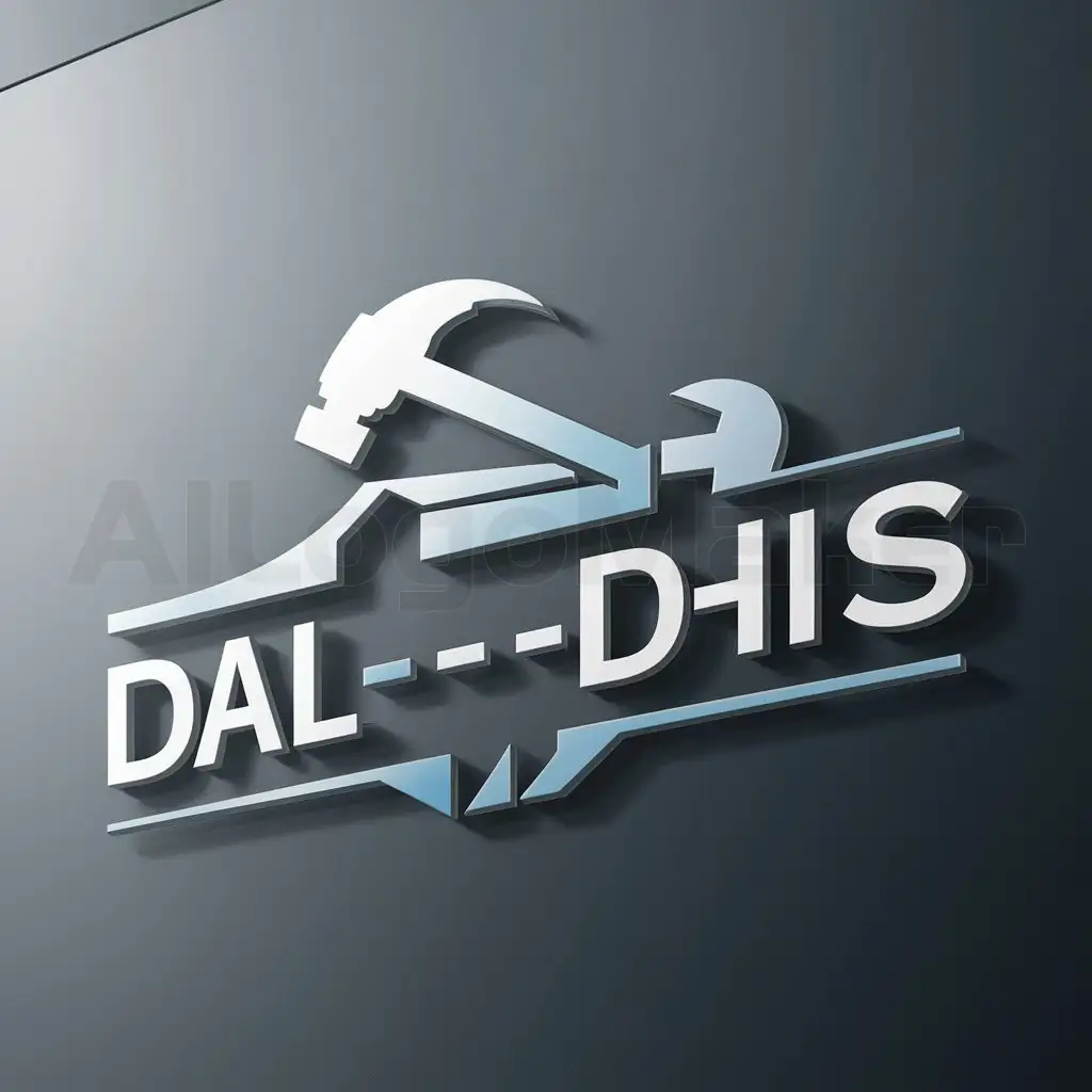 a logo design,with the text "Dal-dhis", main symbol:Construction,Moderate,be used in Construction industry,clear background
