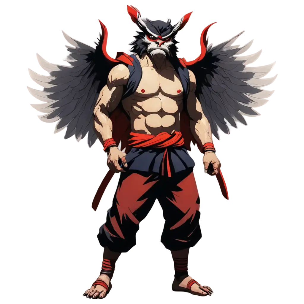 Cartoon-Style-PNG-Image-of-Tengu-Best-Designs-for-Strong-Visual-Impact