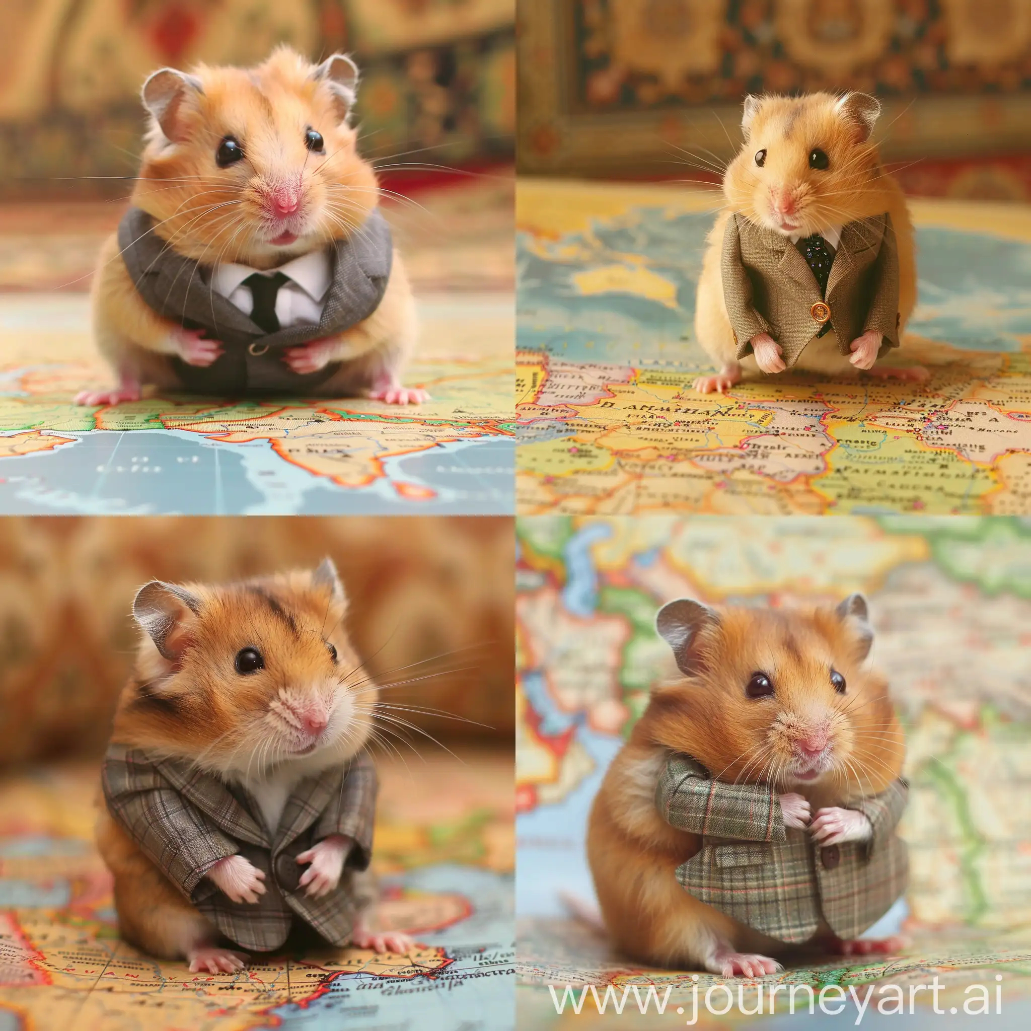 Business-Hamster-Wearing-Suits-Sitting-on-Iran-Map