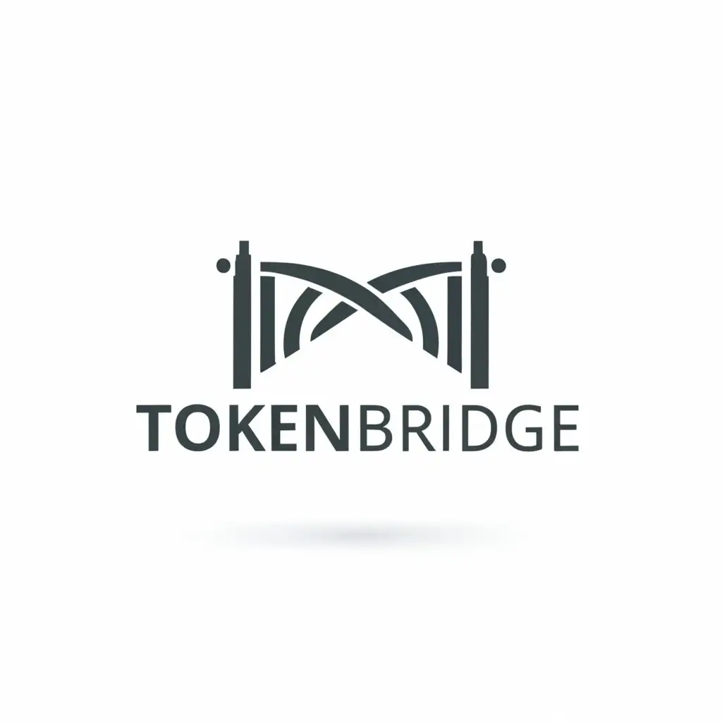 a logo design,with the text "Tokenbridge", main symbol:A bridge,Moderate,be used in Technology industry,clear background
