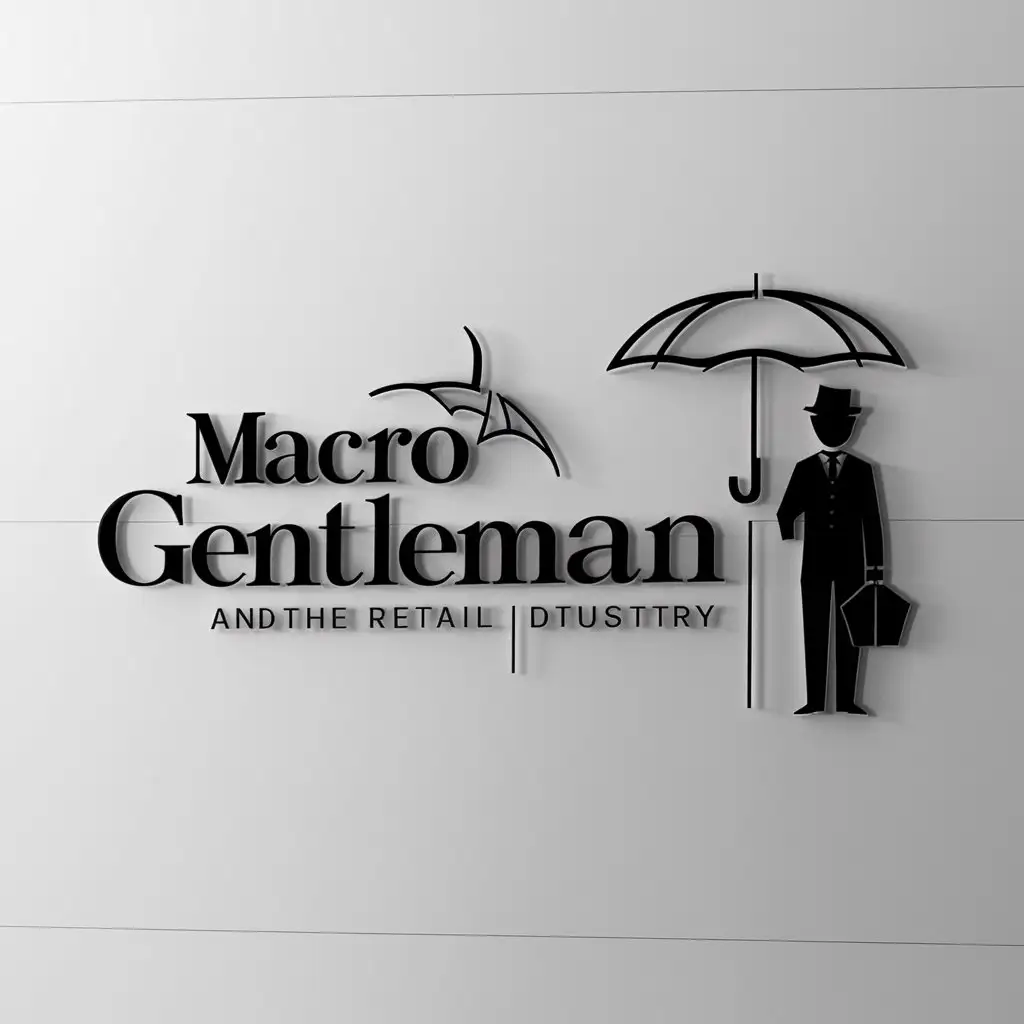 a logo design,with the text "macrogentleman", main symbol:young man, gentleman,Minimalistic,be used in Retail industry,clear background