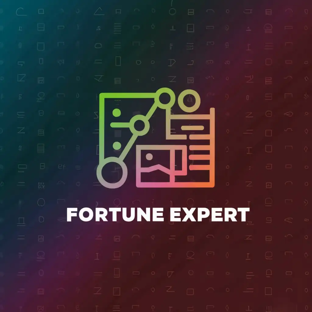 a logo design,with the text "Fortune Expert", main symbol:Finance, business, numbers, tech,complex,be used in Finance industry,clear background