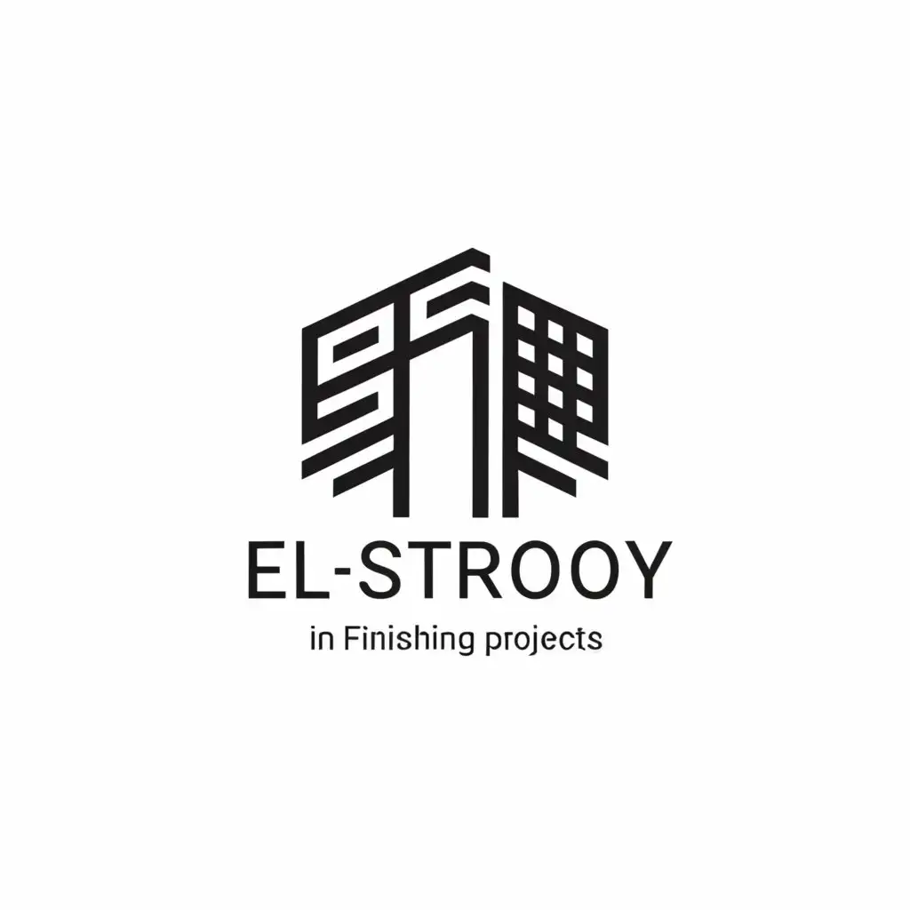 a logo design,with the text "EL-STROY", main symbol:Finishing apartments and houses,Minimalistic,be used in Construction industry,clear background
