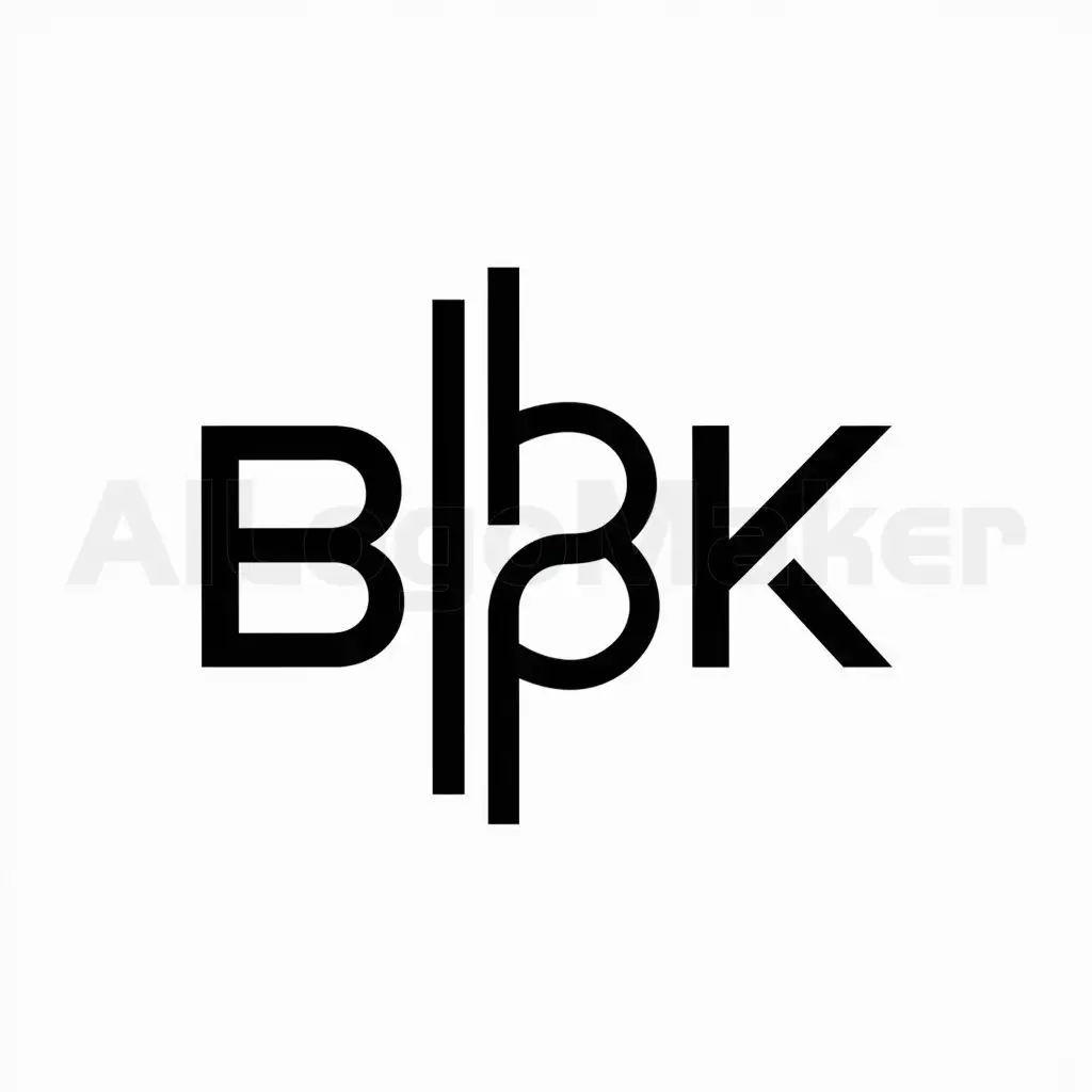 a logo design,with the text "BPK", main symbol:BPK,Minimalistic,clear background