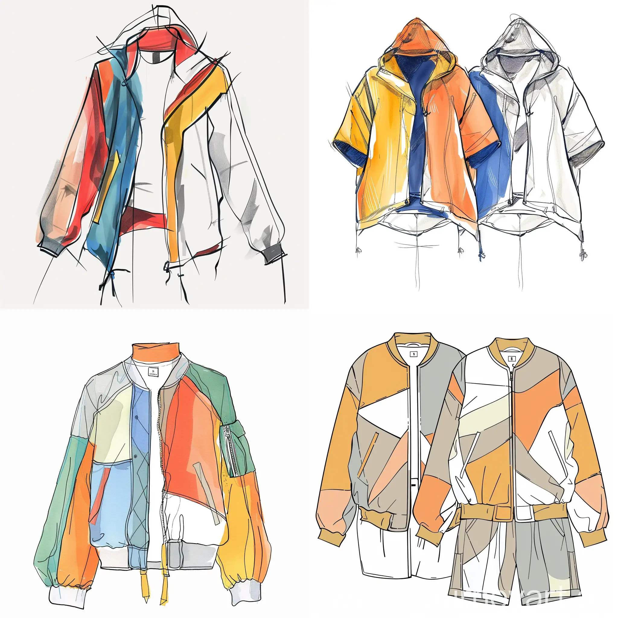 AvantGarde-HandDrawn-Fashion-Jackets-Summer-Asymmetric-Style