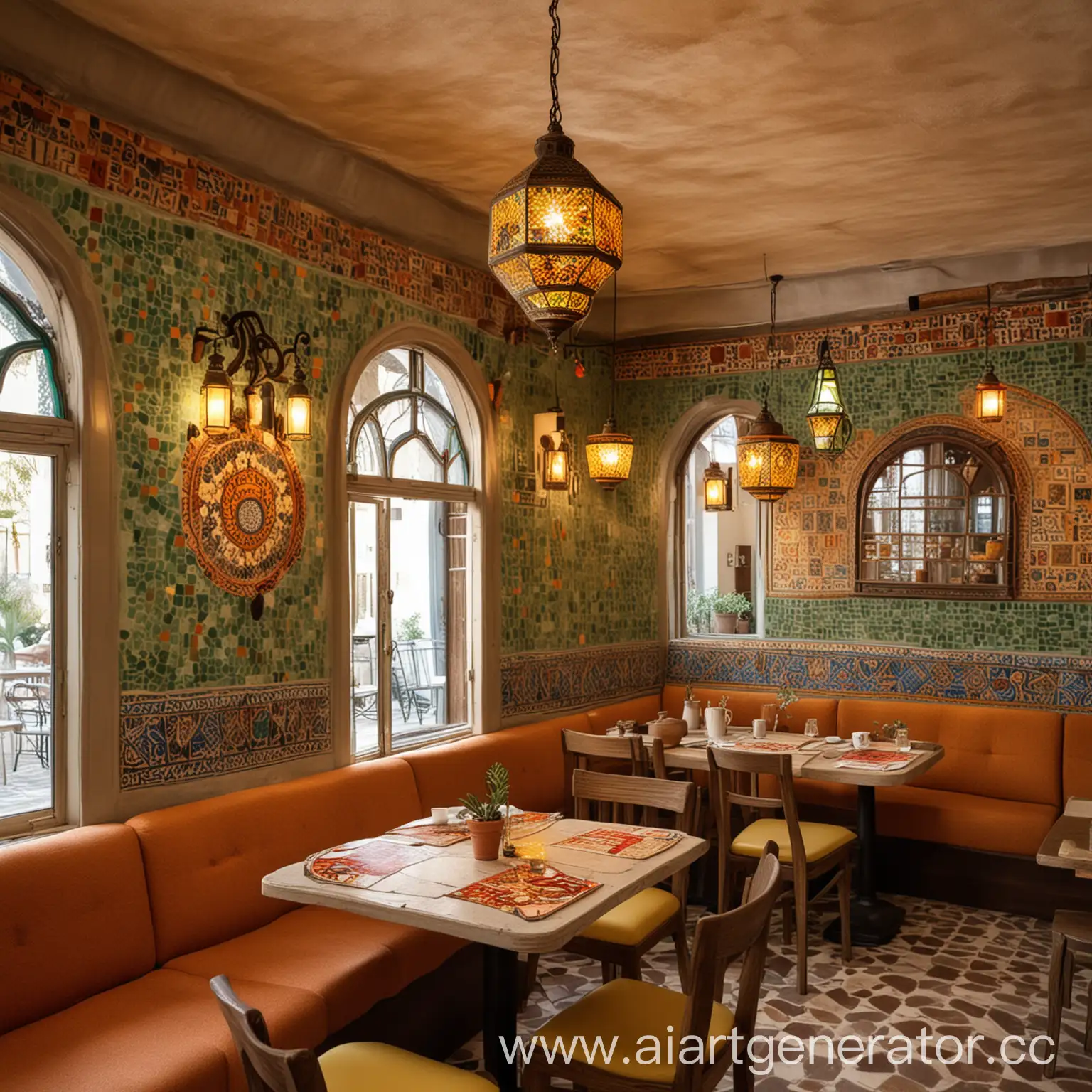 Modern-Israeli-Cafe-Interior-Design-with-Traditional-Motifs