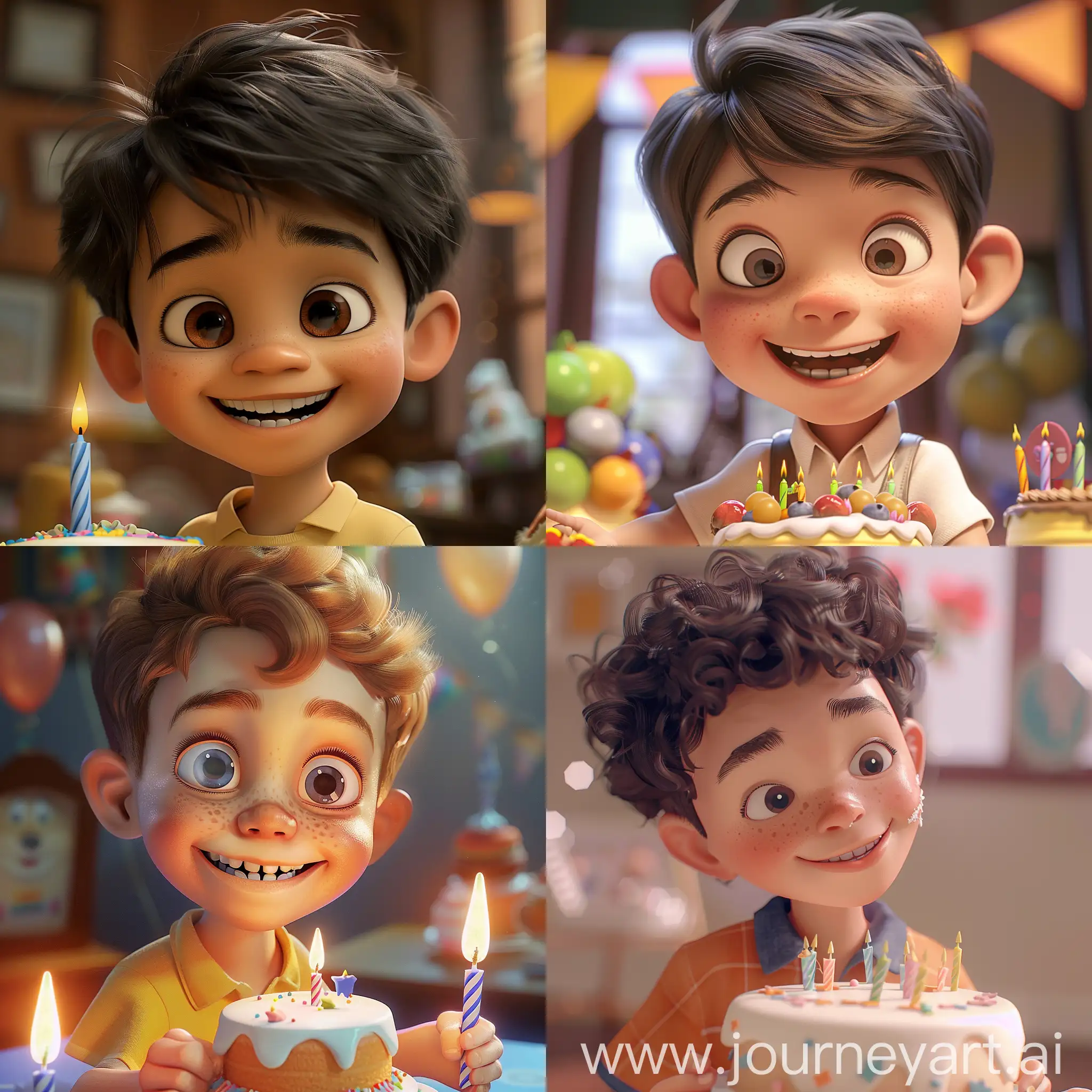 Joyful-Little-Boy-Celebrating-Birthday-with-Cake