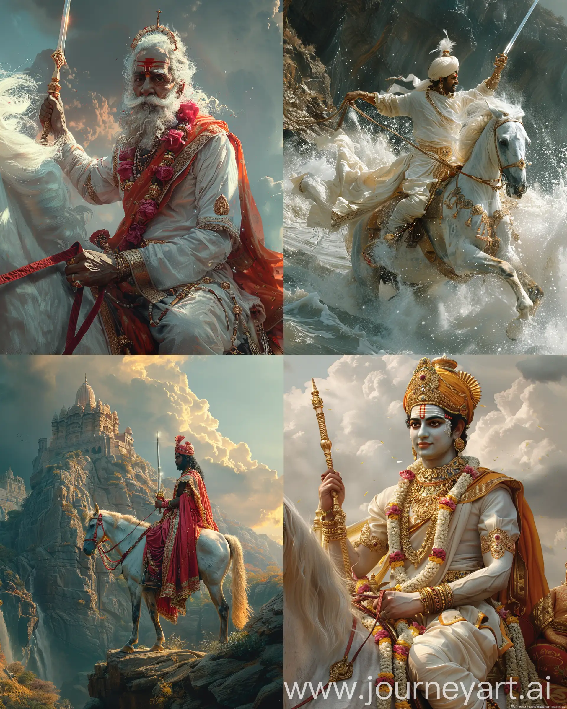 Majestic-Hindu-God-Kalki-on-White-Horse-with-Shining-Sword