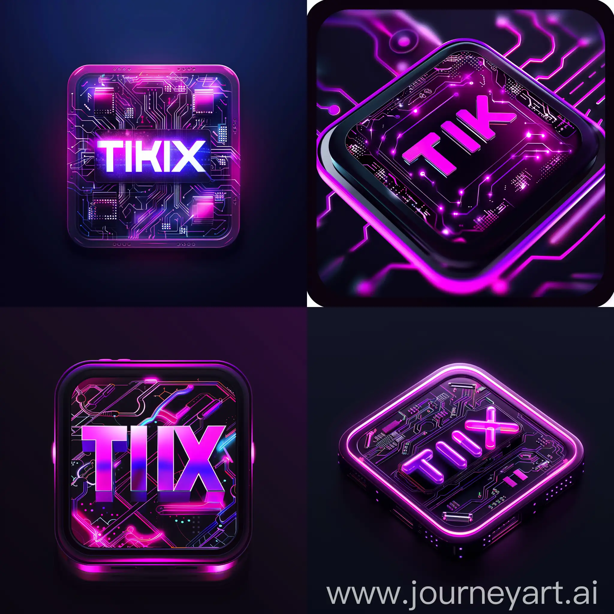 Cyberpunk-Mobile-App-Icon-Twix-Name-on-Neural-Network-Style-Substrate