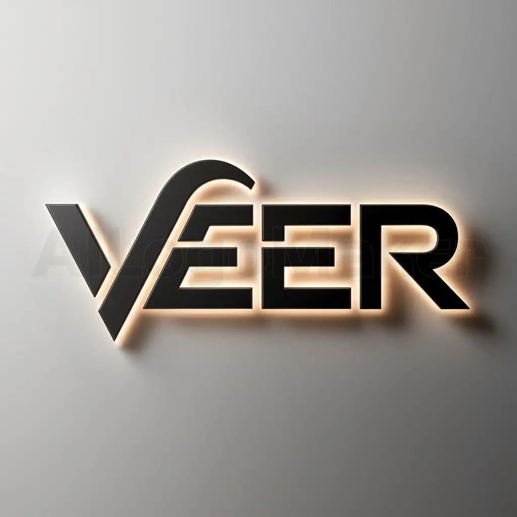a logo design,with the text "veer", main symbol:vR,Moderate,clear background