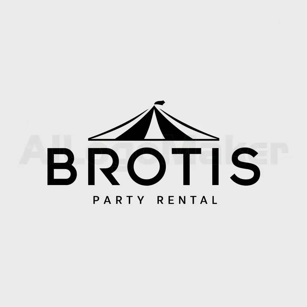 LOGO-Design-For-BroTis-Minimalistic-Party-Tent-Symbol-for-the-Rental-Industry
