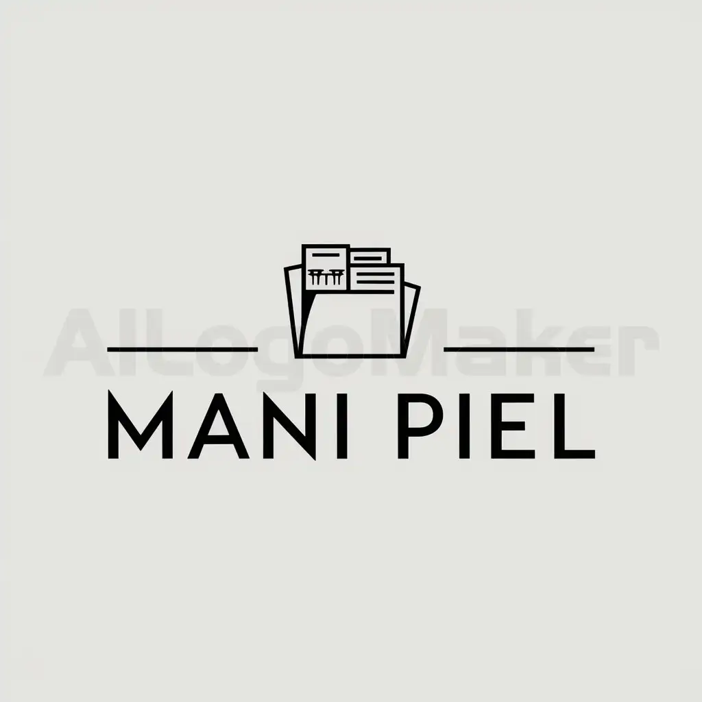 LOGO-Design-For-Mani-Piel-Minimalistic-Folder-of-Restaurants-on-Clear-Background