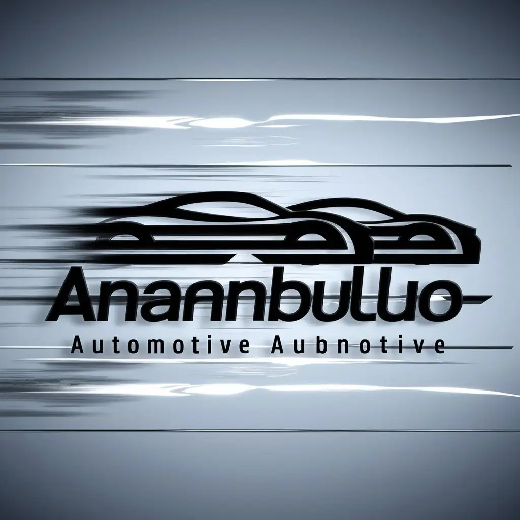 a logo design,with the text "ananbuluo", main symbol:cars passing by in a sprint,complex,be used in Automotive industry,clear background