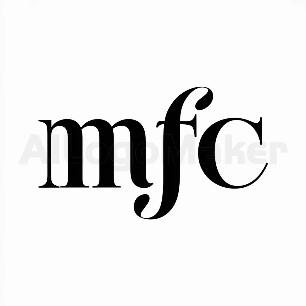 a logo design,with the text "MFC", main symbol:CURSIVA,Moderate,clear background