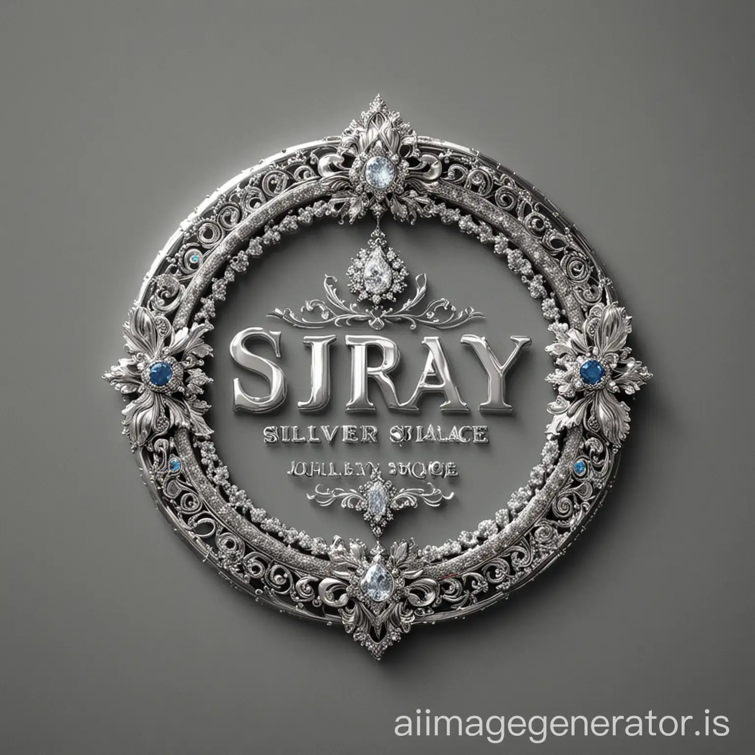 i want you to make me a logo for a silver jewellery shop that im going to open. its name is Surya Silver Palace.
