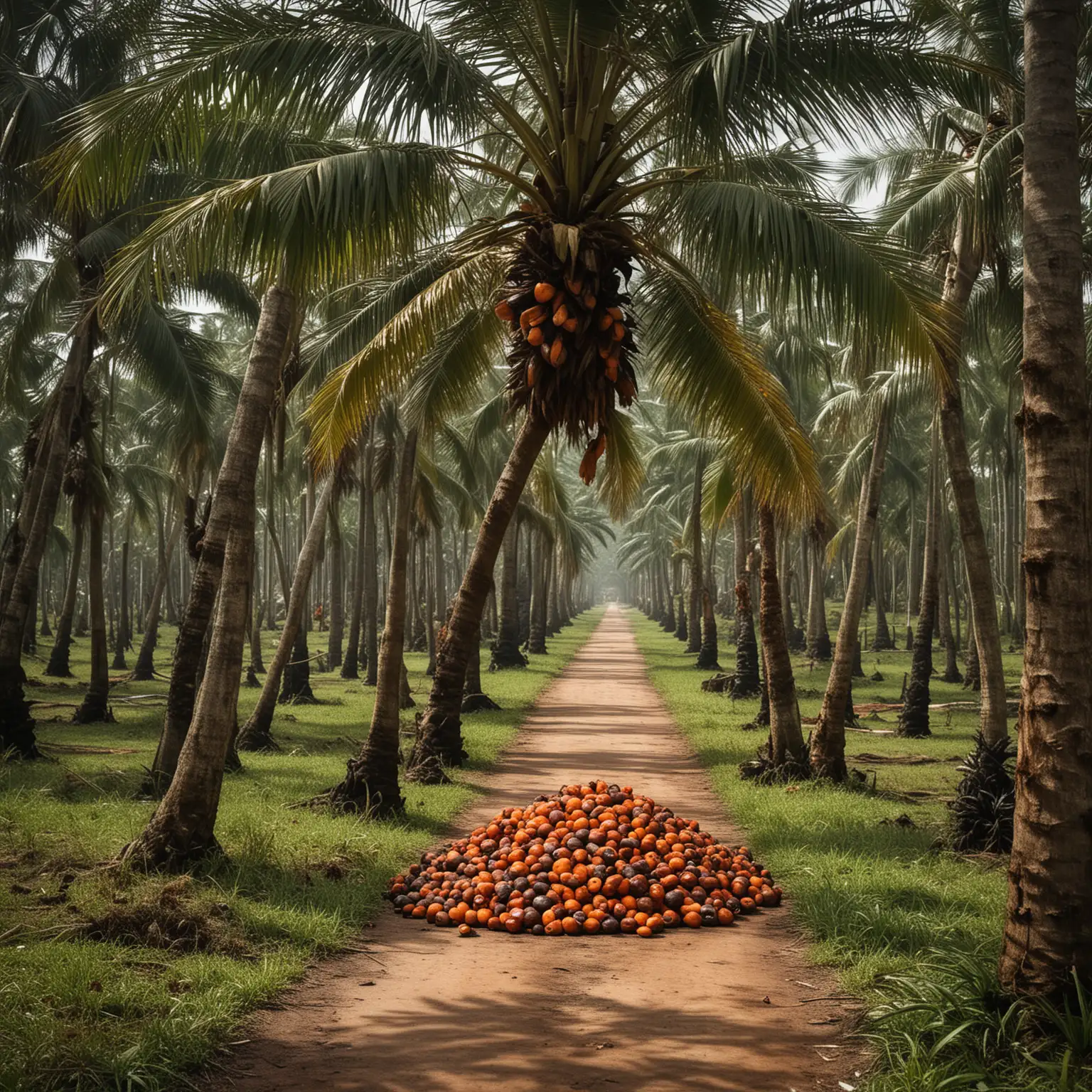 Create a series that focuses on palm oil extracted from fresh palm fruit. The location should be a comfortable and accessible environment.
