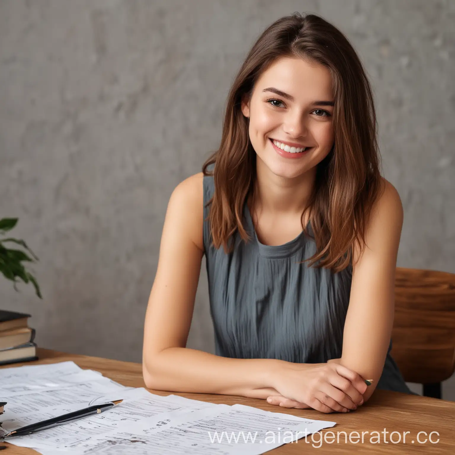 Psychologist-Girl-Smiling-at-Table