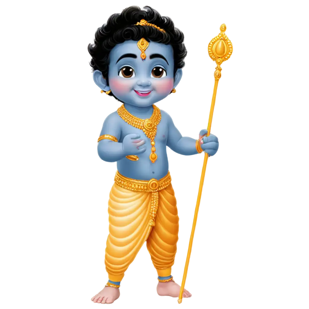 Little-Krishna-PNG-Exquisite-Digital-Art-of-the-Divine-Child-Deity