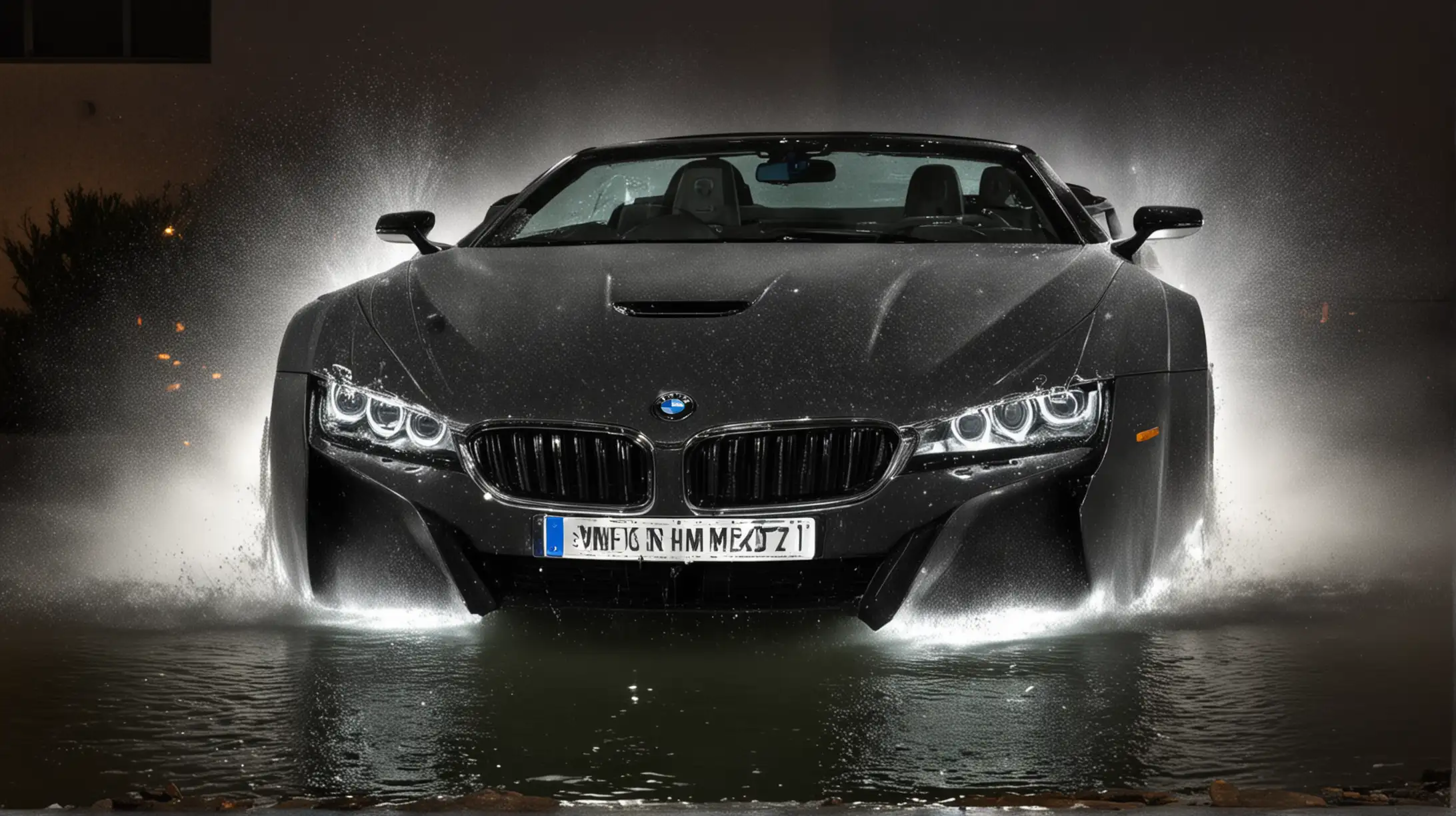 Luxurious BMW CarShaped Jacuzzi with Glowing Headlights