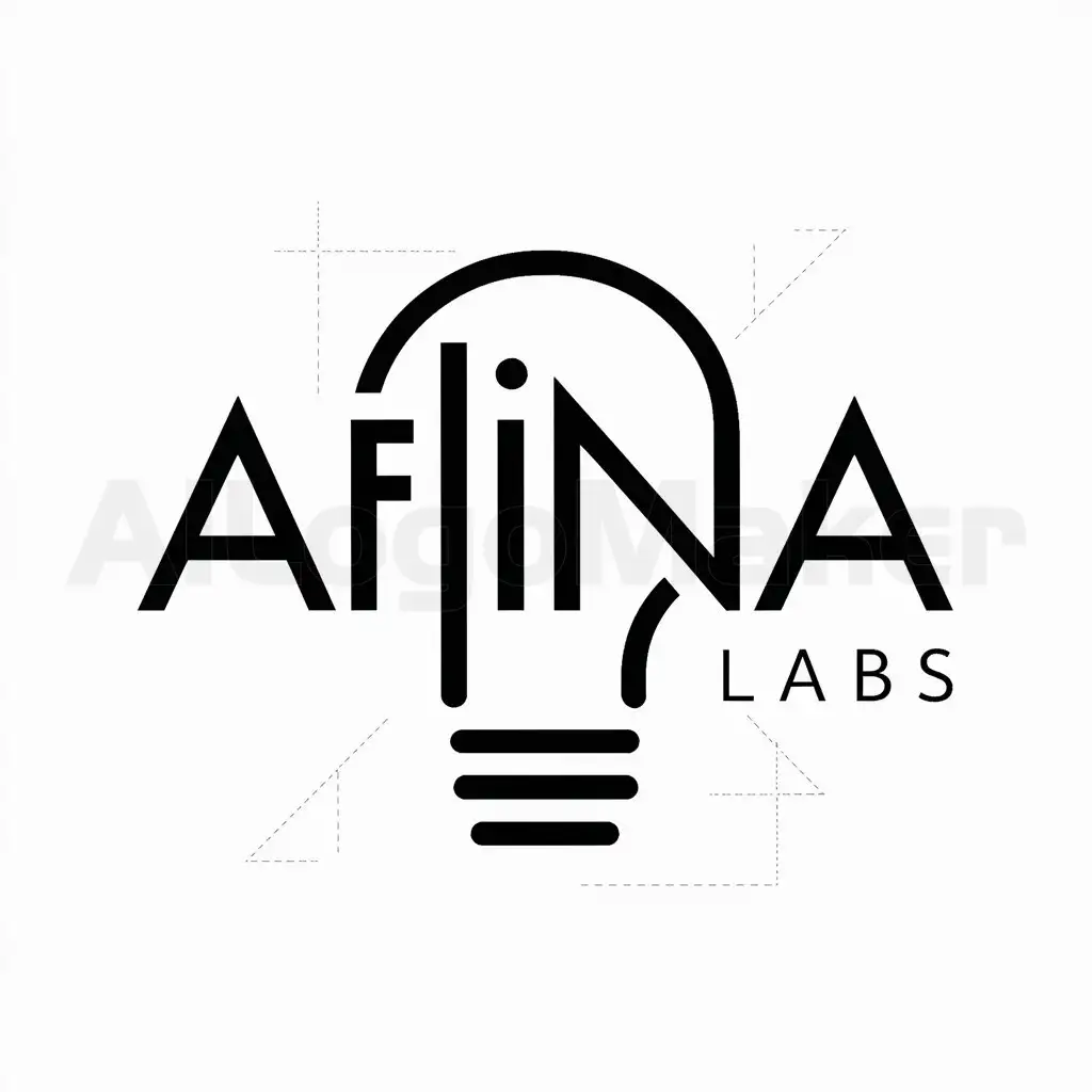 a logo design,with the text "Afina Labs", main symbol:AL make bulb,Moderate,be used in 0 industry,clear background
