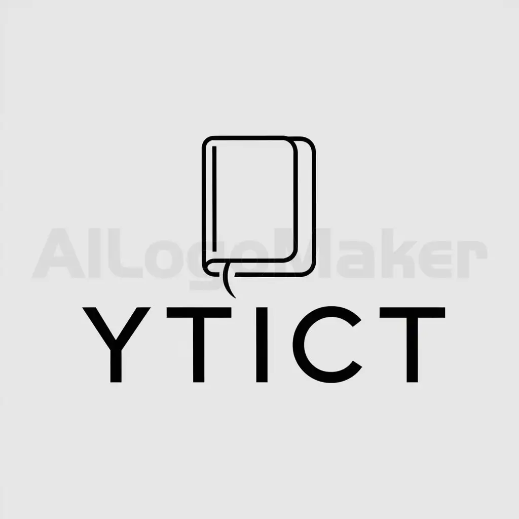 a logo design,with the text "YTICT", main symbol:diary book,Minimalistic,be used in Internet industry,clear background