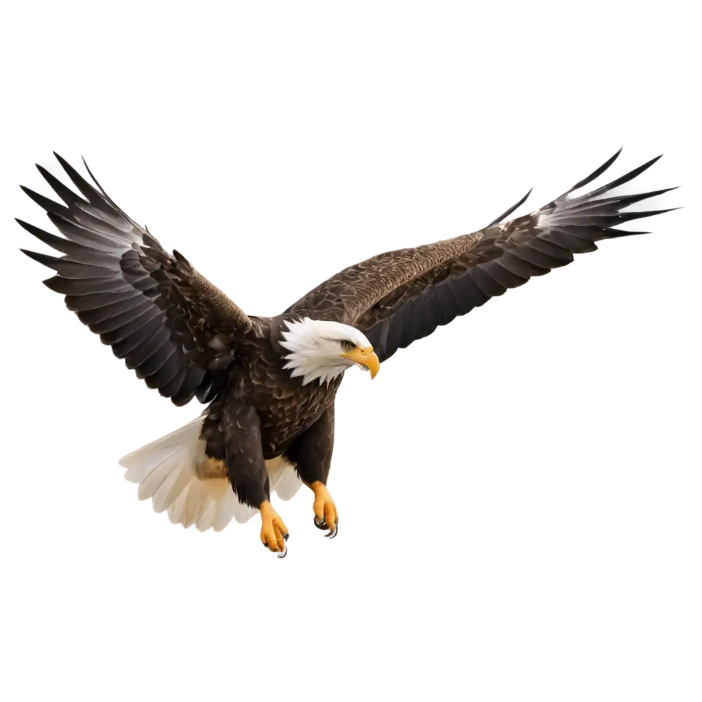 an eagle flapping its wings