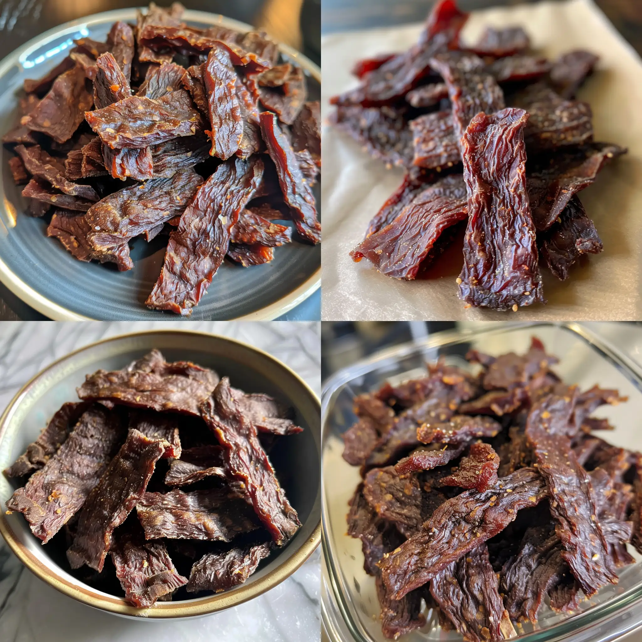 Assorted-Beef-Jerky-Selection-on-Rustic-Wooden-Table