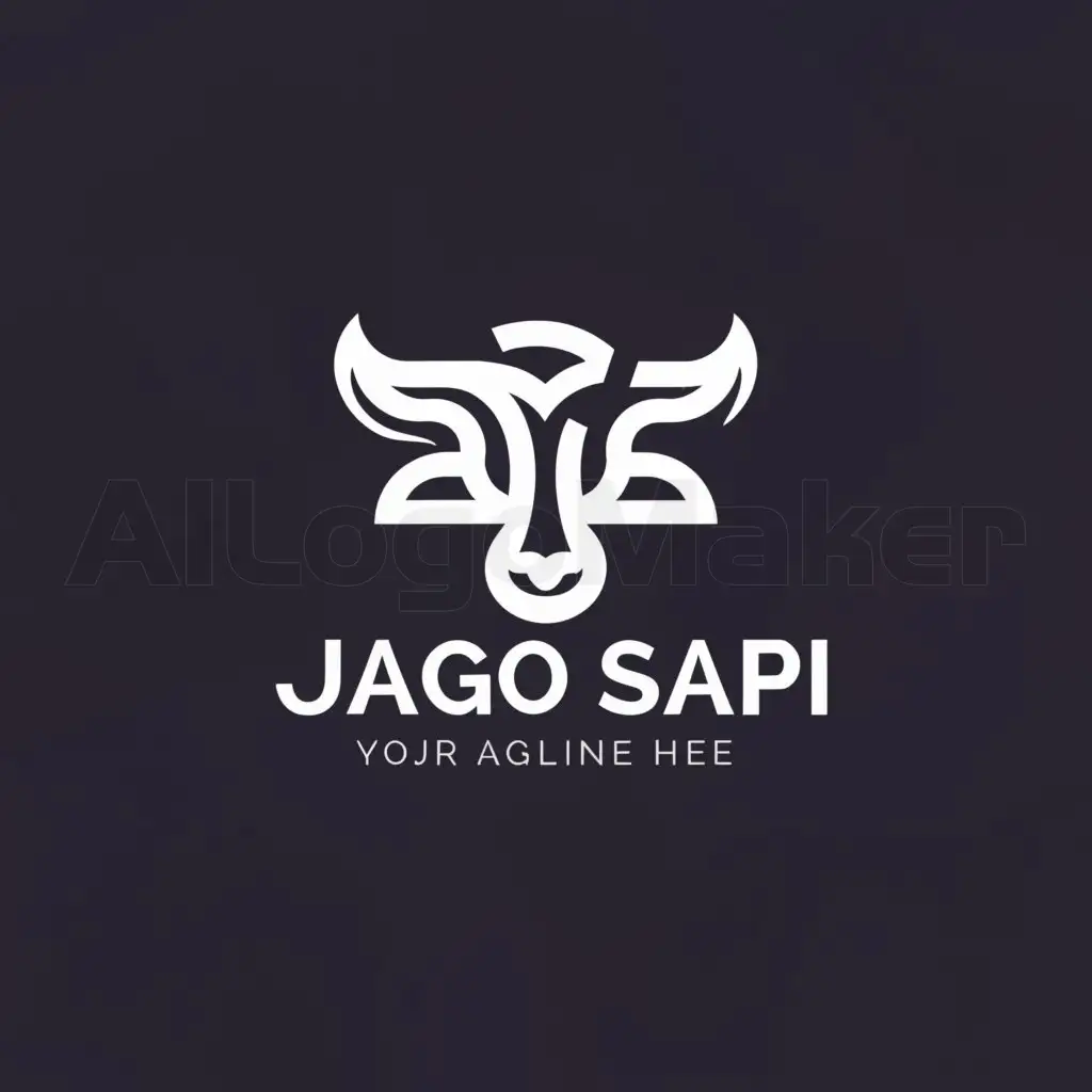 a logo design, with the text 'Jago Sapi', main symbol: One Thought, One Sacrifice, Awake Bull Connects Hearts, Moderate, be used in Animals Pets industry, clear background