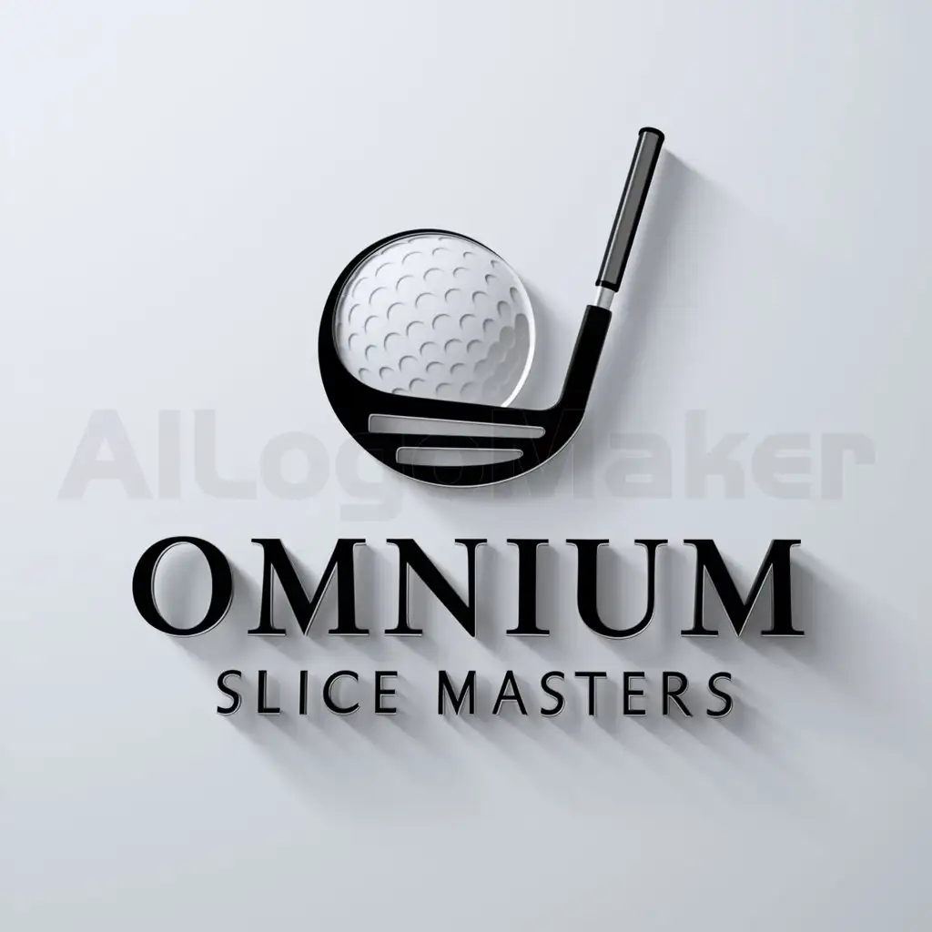 a logo design,with the text "Omnium Slice Masters", main symbol:Logo inspired by Augusta Masters golf,complex,be used in golf industry,clear background